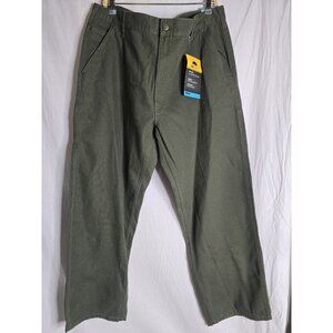 OXGEAR Men's Cotton Heavy Duty Canvas utility Work Pants Green- Size 42×30